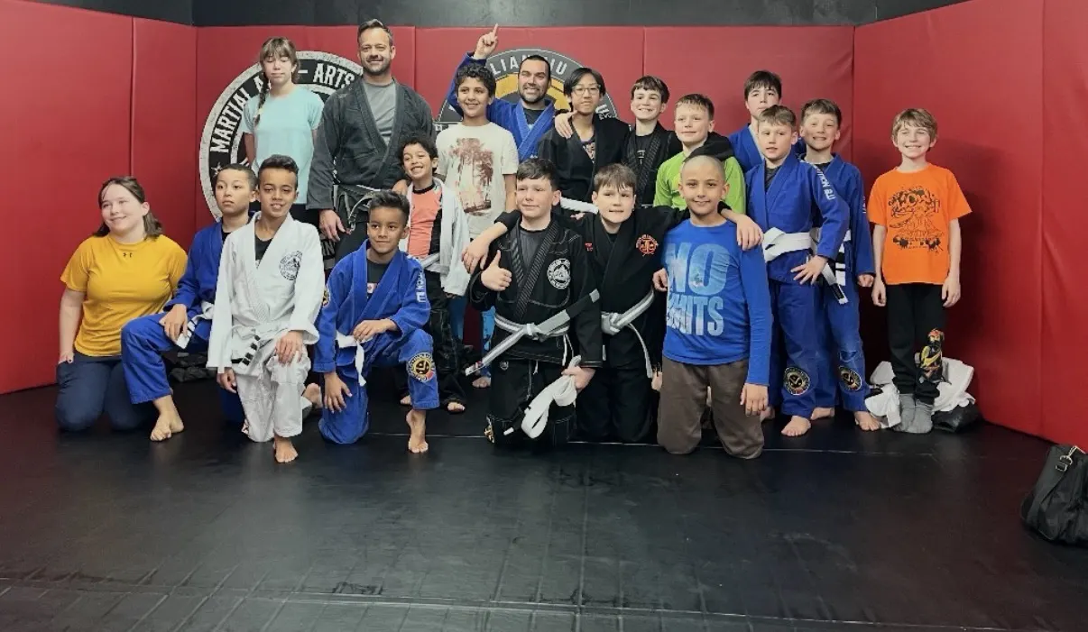 Kids BJJ class at Arts Martiaux DeRocque